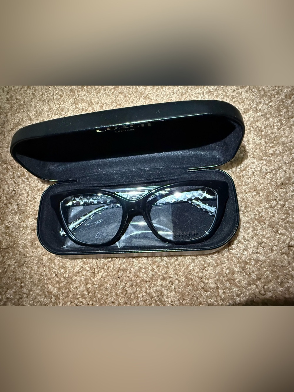 Black Prescription-Style Reading Glasses with Case